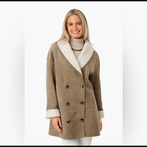 NWT Tuckernuck Suede and Shearling Coat